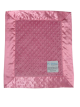 Rose Pink Minky Dot Baby Security Blanket – Soft Plush Fabric with Satin Border Personalized Embroidery Option