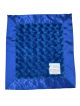 Electric Blue Luxe Rose Baby Security Blanket – Ultra Soft Plush with Flat Satin Border, Personalized Embroidery Option

