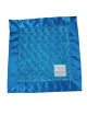 Turquoise Luxe Rose Baby Security Blanket – Soft Plush with Flat Satin Border Personalized Embroidery Option