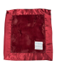 Burgundy Luxe Bella Baby Security Blanket – Soft Plush with Flat Satin Border Personalized Embroidery Option
