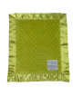 Lime Green Minky Dot Baby Security Blanket – Ultra-Soft Plush with Flat Satin Border Personalized Embroidery Option