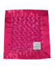 Raspberry Luxe Rose Baby Security Blanket – Soft Plush with Flat Satin Border & Personalized Embroidery Option