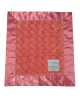 Coral Luxe Rose Baby Security Blanket – Soft Plush with Flat Satin Border & Personalized Embroidery Option
