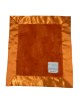 Orange Luxe Bella Baby Security Blanket – Ultra Soft Plush with Flat Satin Border Personalized Embroidery Option