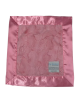Soft Rose Pink Luxe Bella Baby Security Blanket with Satin Trim, Plush on Both Sides, Personalized Option for Infants and Toddlers