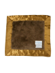 Soft Espresso Luxe Bella Baby Security Blanket with Satin Trim, Plush on Both Sides, Personalized Option for Infants and Toddlers