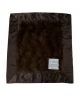 Soft Chocolate Brown Luxe Bella Baby Security Blanket with Satin Trim, Plush on Both Sides, Personalized Option for Infants

