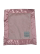 Soft Pink Luxe Baby Security Blanket with Satin Trim, Plush on Both Sides, Personalized Option for Infants and Toddlers