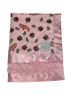 Sharky Pink Minky With Luxe Rose Baby Blanket 