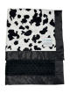 Black Cow Minky Print Baby Blanket with Minky Dot Back and Satin Border – Ultra Soft | My Blankee