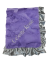 Personalized Luxe Bella Lavender Ruffle Satin Baby Swaddling Blanket with ultra-soft plush fabric, satin ruffle trim, and custom embroidery.