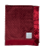 Minky Dot Burgundy baby blanket with ultra-soft textured plush fabric and smooth satin border, perfect for newborn and toddler comfort.
