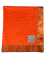 Minky Dot Orange baby blanket with ultra-soft textured plush fabric and smooth satin border, perfect for babies and toddlers.

