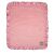 Minky Dot Rose Pink Ruffle Satin Stroller 30" X 35" Baby Blanket