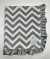 Chevron Silver Minky With Silver Ruffle Baby Blanket – Soft & Stylish with Elegant Satin Ruffle Trim