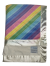 Pastel rainbow baby blanket with ultra-soft cream luxe minky and satin trim. Cozy, handmade, and perfect for babies and nurseries.