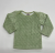 3–6 Months Long Sleeve Lap Tee in Sage Green Minky Dot with 100% Pima Cotton Jersey Lining