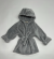 18–24 months lightweight charcoal baby robe with hood and belt, soft luxe fabric, cozy and warm for toddlers