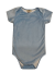 Soft and breathable 6–12 months baby one-piece bodysuit in blue minky with 100% Pima cotton jersey lining—gentle for infant skin.