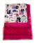 Hit The Road Pink Baby Blanket with Plush Hot Pink Rose Minky & Silky Satin Trim – Soft, Cozy & Customizable Baby Gift by My Blanke."

