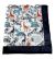 Tundra jungle animal print receiving blanket with navy satin border and ultra-soft minky backing for newborns and infants

