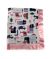 Cityscape Print Minky Baby Blanket with Silky Pink Satin Trim – Soft, Cozy & Customizable Baby Gift by My Blanke."