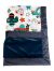 Transportation Baby Blanket with Cars, Planes & Plush Navy Minky & Silky Satin Trim – Soft, Cozy & Customizable Baby Gift by My Blanke."