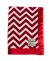 Red Chevron Minky baby blanket with ultra-soft plush fabric & silky red satin trim – cozy, stylish, and perfect for snuggles.