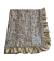 Luxe Jaguar Ivory Baby Blanket – Ultra Soft Plush with Tan Satin Ruffle, Cozy and Stylish for Babies and Toddlers