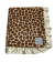 Giraffe Print Minky Baby Blanket – Ultra Soft Plush with Ivory Satin Ruffle, Cozy and Stylish for Babies and Toddlers