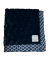 Luxe Bella Navy Moroccan Mini Tile Baby Receiving Blanket with Satin Border – Ultra Soft | My Blankee