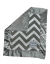 Chevron Silver With Silver Minky Dot Security Baby Blanket