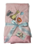 Personalized Baby Animal Luxe Pink Receiving Blanket Soft Adorable Baby Blanket with Embroidered Animal Designs