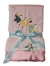 Personalized Party Animal Luxe Pink Receiving Blanket – Soft & Adorable Baby Blanket with Embroidered Animal Designs