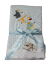 Personalized Party Animal Minky Dot White Receiving Blanket – Soft & Adorable Baby Blanket with Embroidered Animal Designs