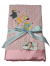 Personalized Party Animal Minky Dot Light Pink Baby Blanket – Soft & Adorable Baby Blanket with Embroidered Animal Designs

