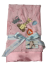 Soft pink luxe Bella baby blanket with embroidered baby animals, featuring an elephant, giraffe, and lion. Perfect for newborns and gifting.