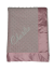 Light pink minky dot blanket with Heather white embroidery – My Blankee