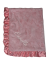Personalized Luxe Bella Pink Ruffle Satin Baby Receiving Blanket with ultra-soft plush fabric, ruffle satin trim, and custom embroidery.