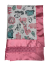 Personalized Safari Dreams baby blanket with pink satin border, soft Minky Dot fabric, and embroidered name "Yara" in white cursive.