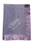 Lavender minky dot blanket with white Times New Roman embroidery – My Blankee