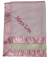 Personalized Pink Luxe & Ivory Luxe Rose Baby Blanket - Soft Satin ultra-soft plush texture, and custom embroidery name "Maya Lou" in pink.
Luxe Pink Font  Times New Roman Thread Color Raspberry #2167