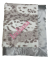 Personalized Siberian Leopard Silver Luxe Blanket with silky satin border, ultra-soft plush fabric, and custom embroidery name "Indiana" in pink.