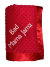 Personalized White thread embroidery on red minky dot blanket