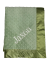 Sage green minky dot blanket, Times New Roman, white thread