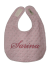 Baby Toddler Bibs Minky Dot with ultra-soft Cotton Terry lining, available in Colors with personalized embroidery option.
