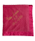 Raspberry minky dot blanket with Allura metallic gold embroidery and satin border