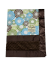 Circle Wind Pima Cotton Baby Blanket with Chocolate Brown Minky Dot Backing and Satin Trim, Personalized Option for Babies and Toddlers