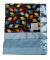 Helicopter Brown Pima Cotton Baby Blanket with Soft Blue Minky Dot Backing and Blue Satin Border, Personalized Option for Babies