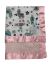 Soft llama baby blanket featuring a playful llama and floral print on white minky fabric, with a silky pink satin trim and plush dimpled backing. Perfect for newborns, infants, and toddlers, offering cozy comfort and a stylish touch. Ideal for personalize
